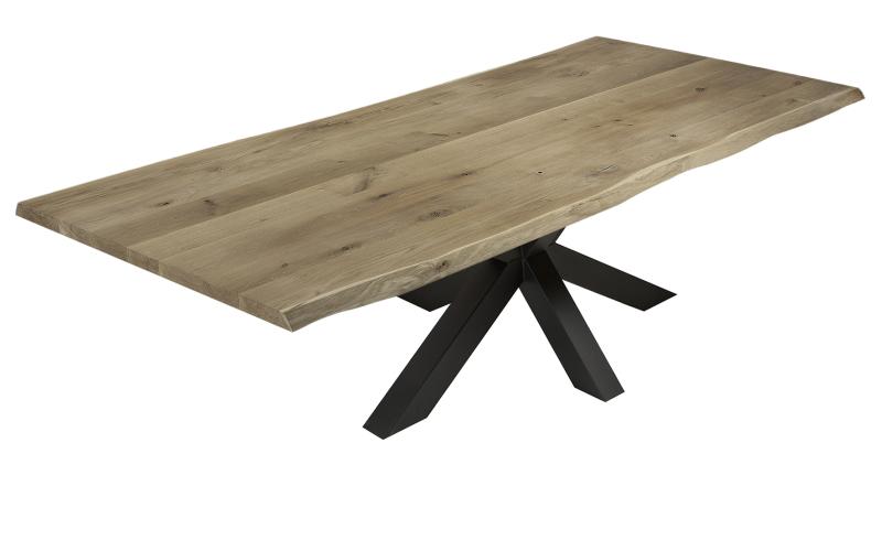 Eiken boomstamtafel op maat &ndash; zelf samenstellen
